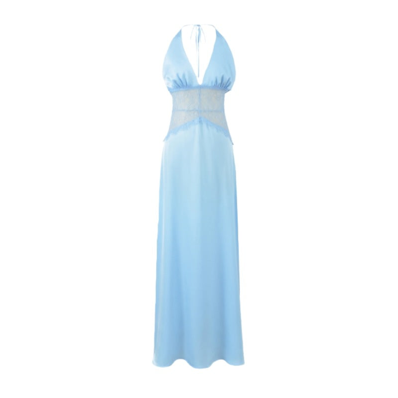 Eliora Lace Halter Gown