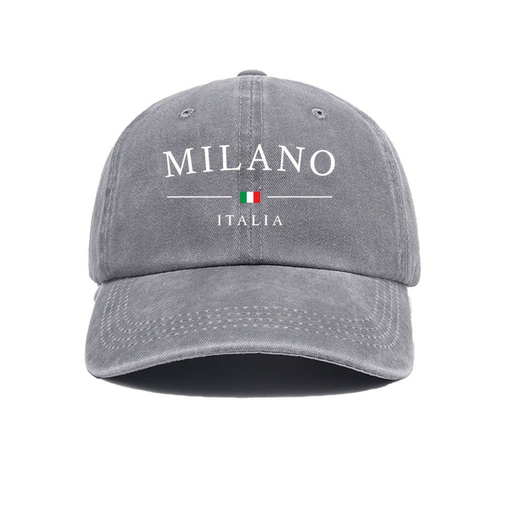 Milano Printed Vintage Washed Cotton Baseball Cap