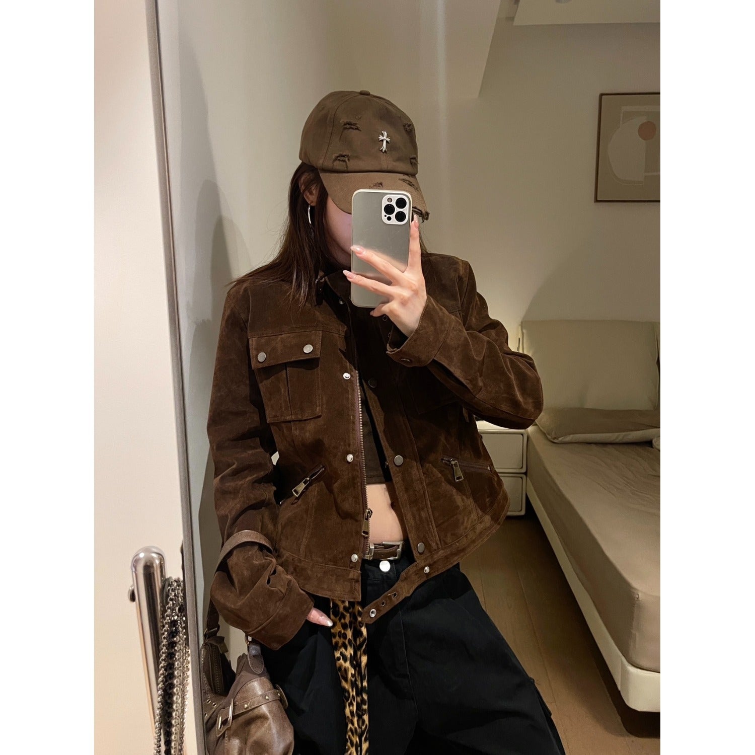 Ronan Quilted Suede Jacket