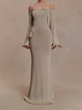 Camille Fishtail Sleeve Gown