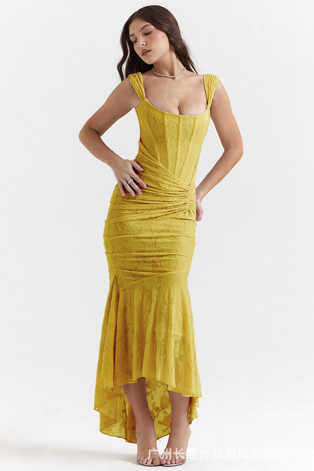 Vionette Jacquard Fishtail Dress