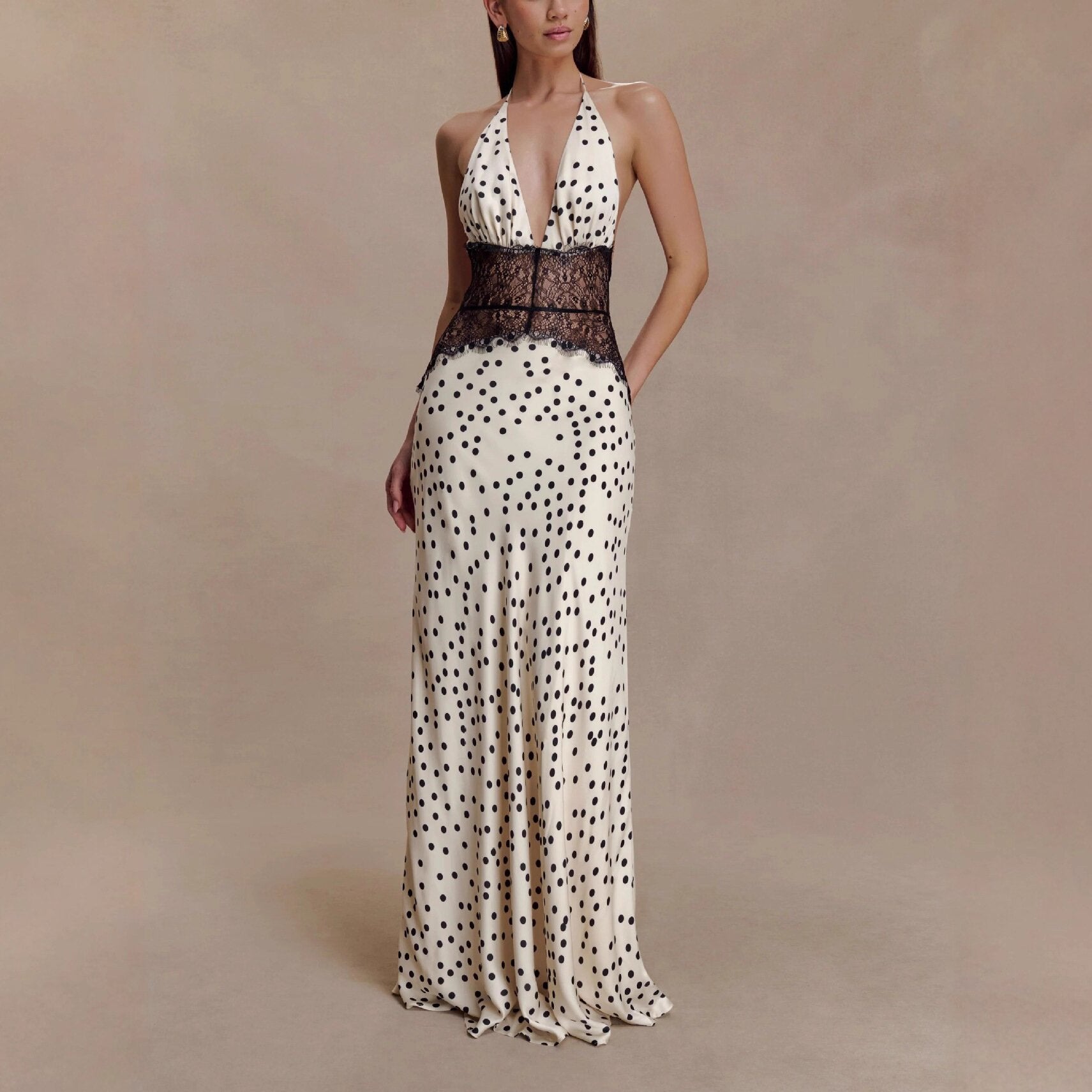 Marella Satin Halter Dress
