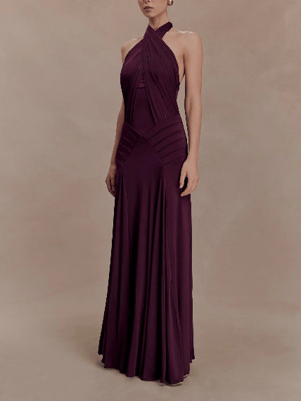 Elaris Halter Chiffon Dress