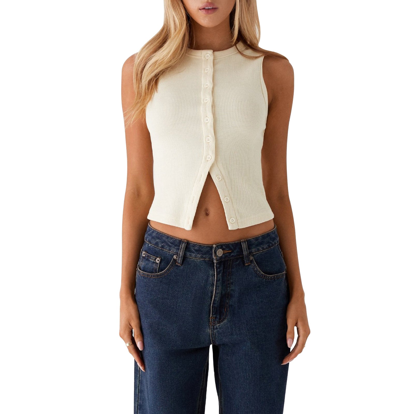 Brielle Button Vest Top