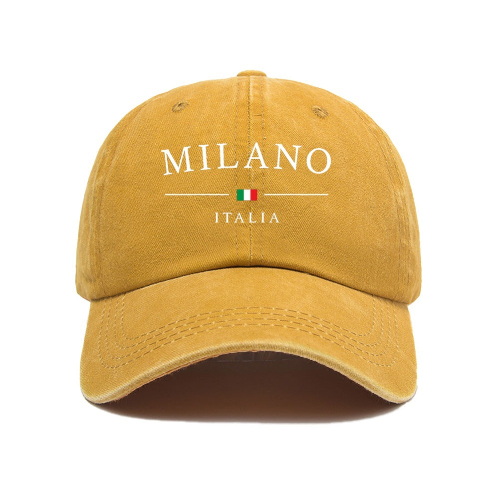 Milano Printed Vintage Washed Cotton Baseball Cap