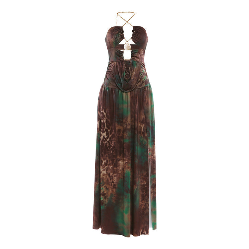 Azel Chain Slit Dress