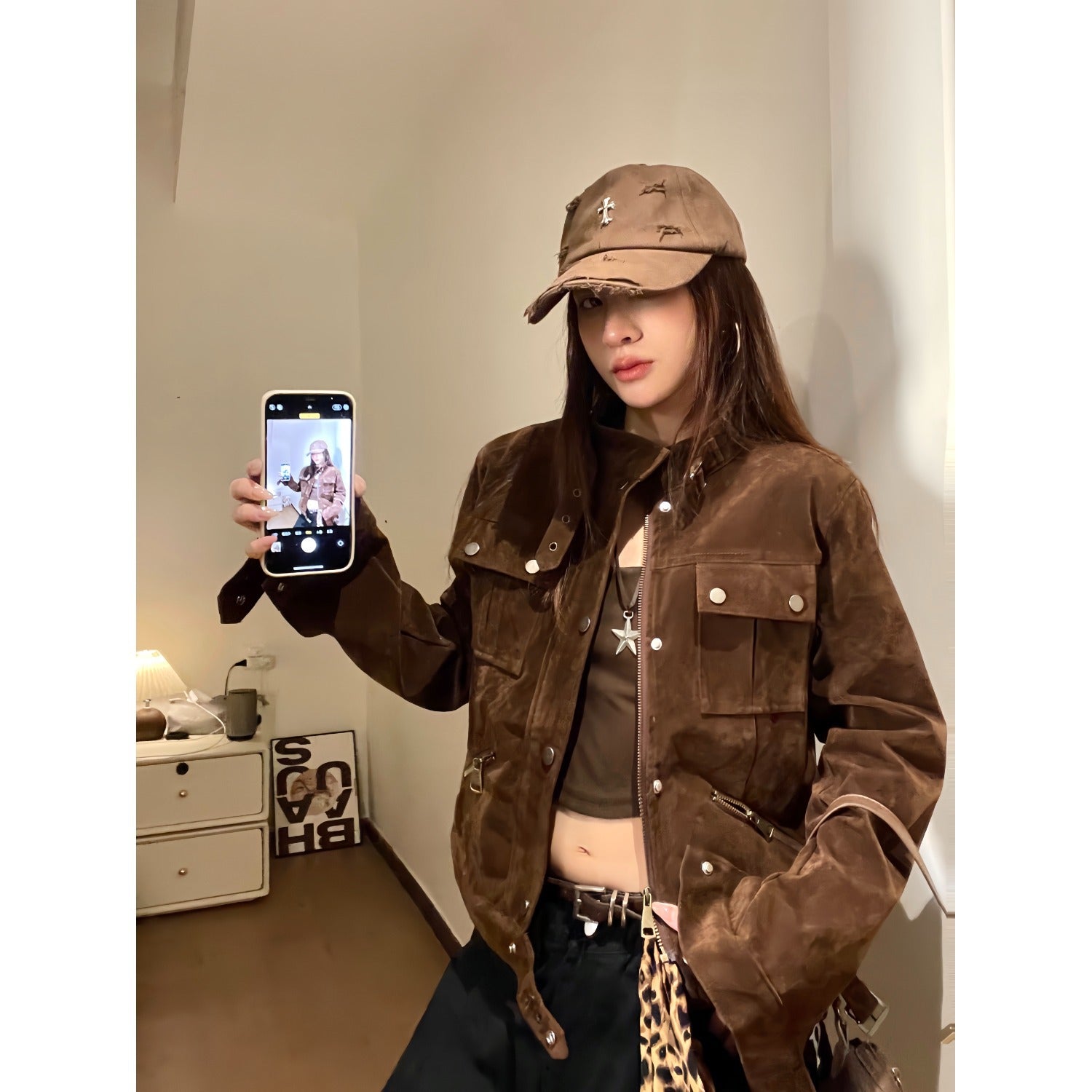 Ronan Quilted Suede Jacket
