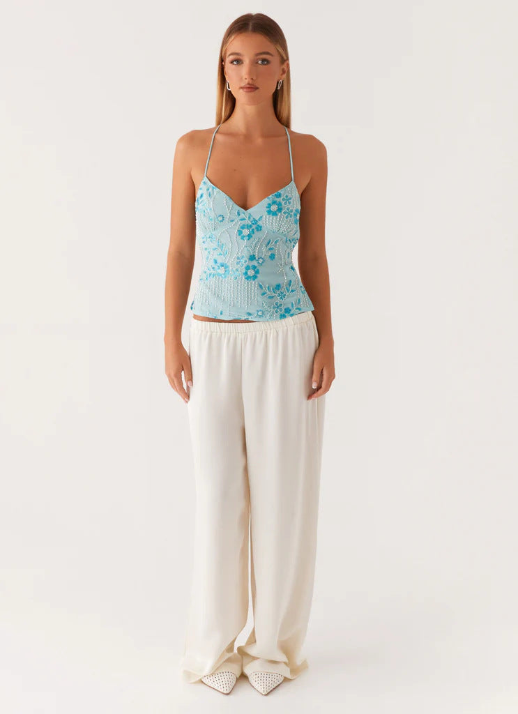 Livia Sequin Embroidered Top