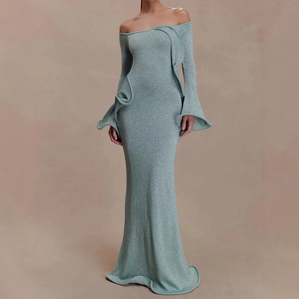 Camille Fishtail Sleeve Gown