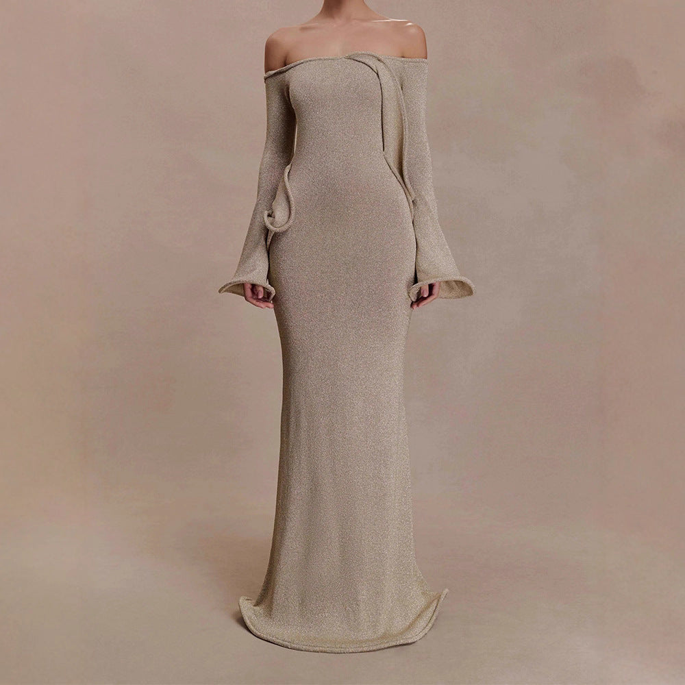 Camille Fishtail Sleeve Gown