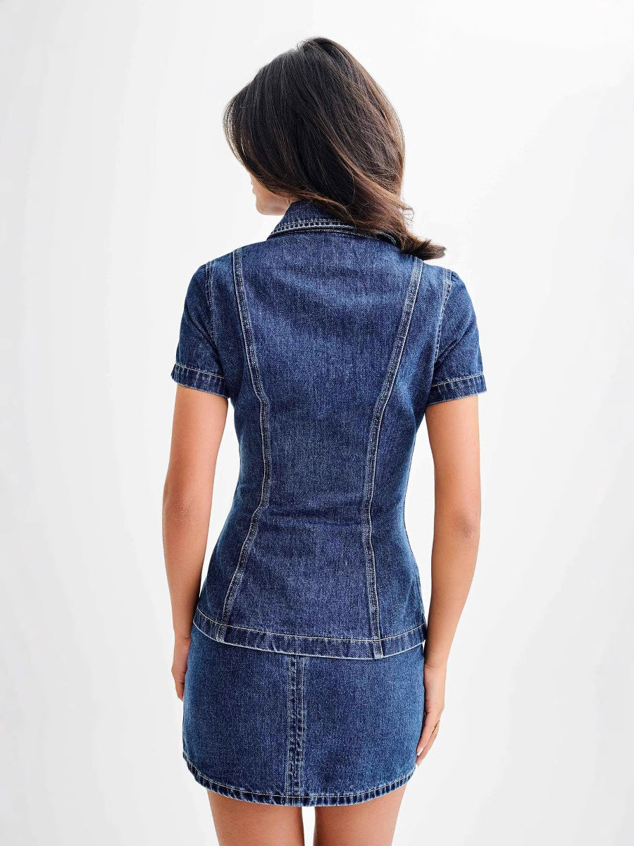 Seren Denim Skirt Set