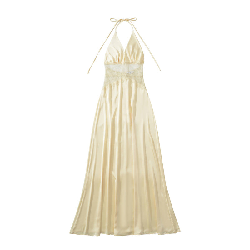 Eliora Lace Halter Gown
