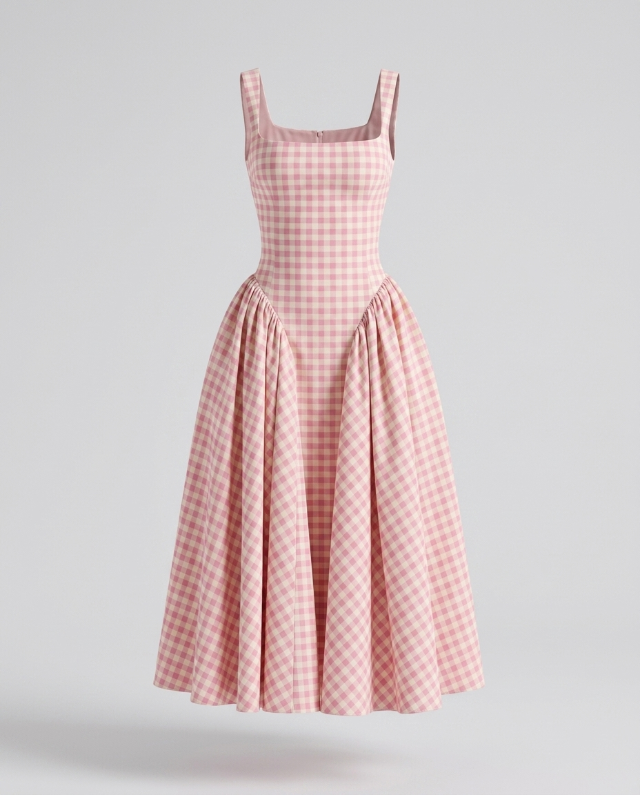 Rosalie Riviera Plaid Dress Pink — Dress Only