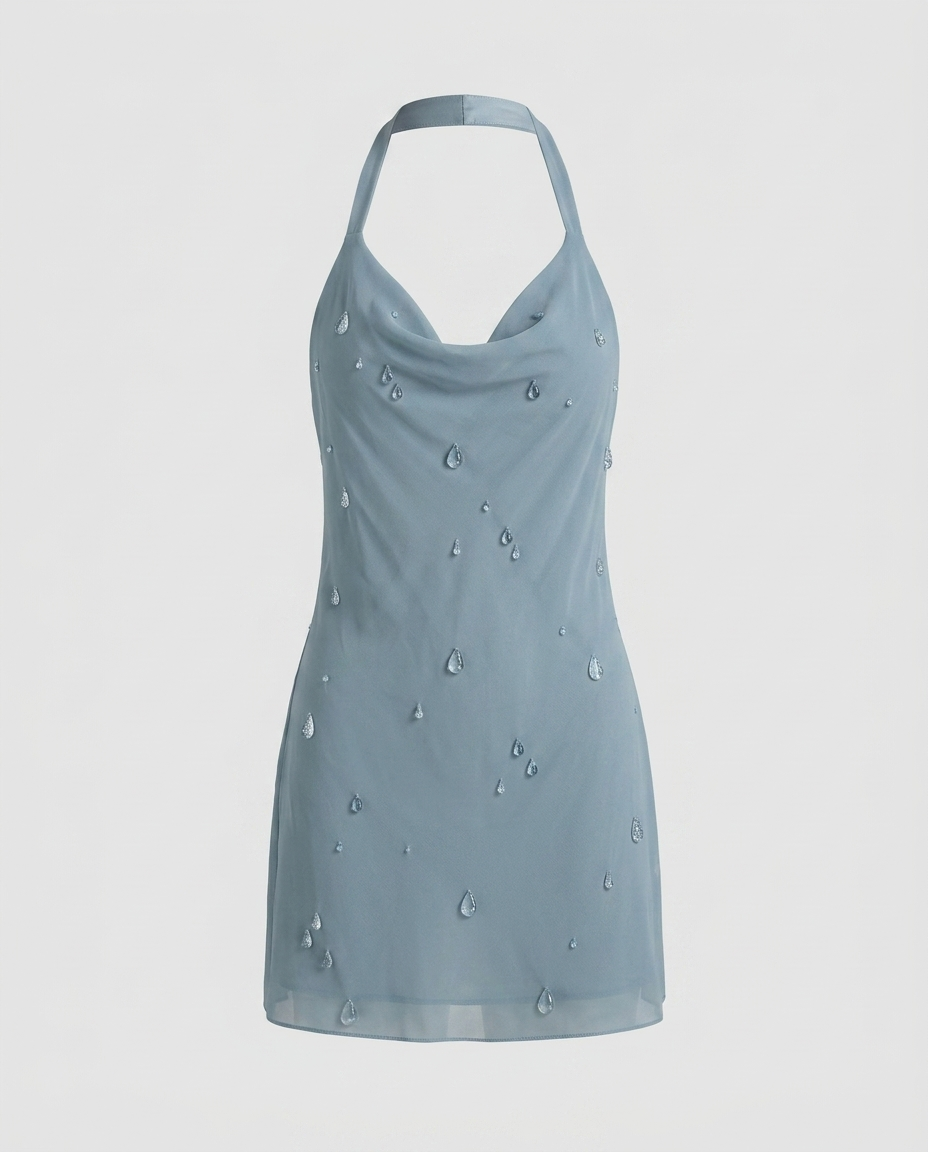 Dravelle Droplet Halter Mini Blue - Ghost