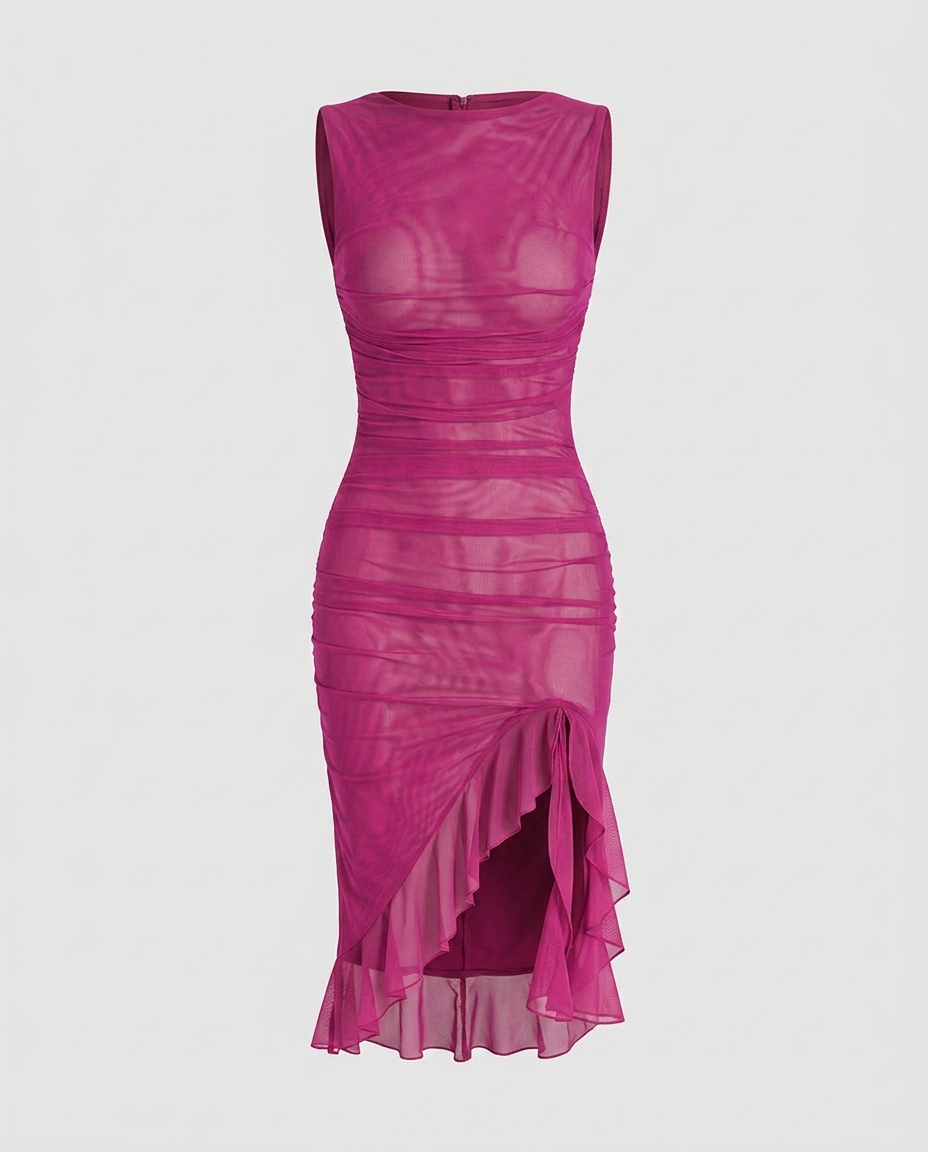 Noctelle Backless Column Dress Rose Red - Ghost