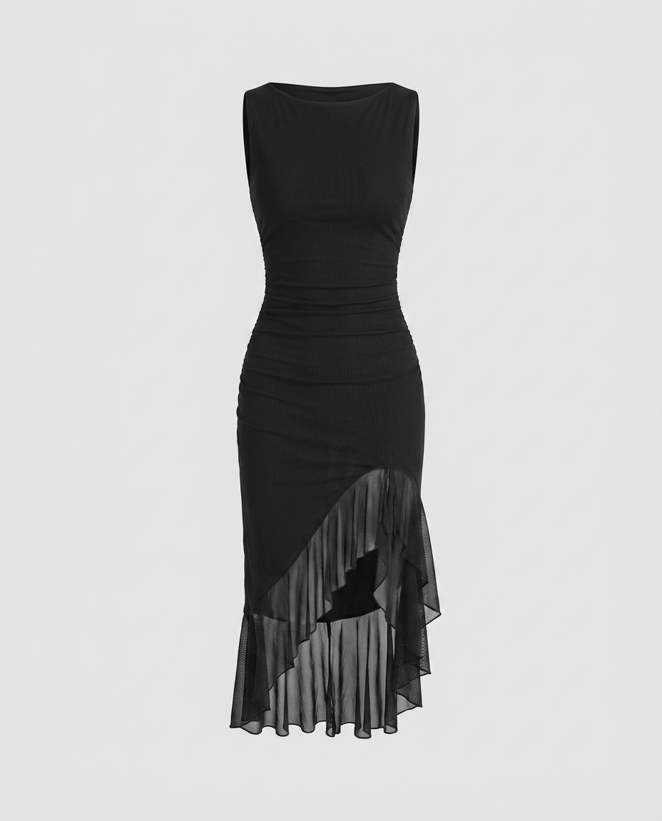 Noctelle Backless Column Dress Black - Ghost Front