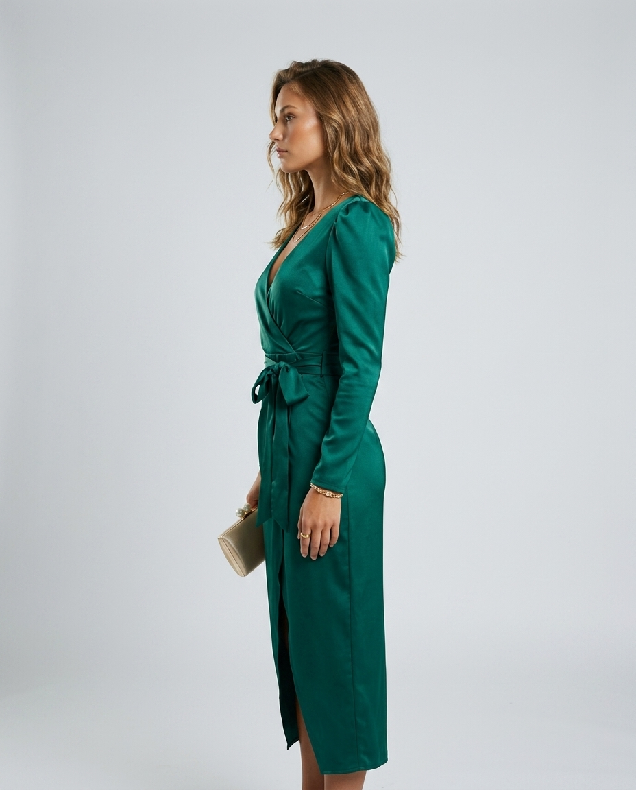 Meridian Dress Malachite Green - Side