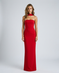 Kaivra Halter Dress - Red - Front