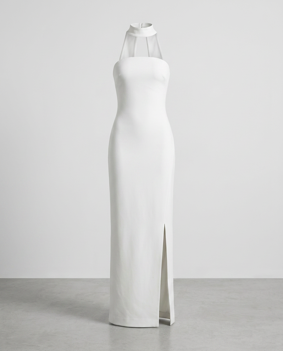 Kaivra Halter Dress - White - Ghost