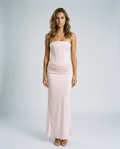 Celvane Satin Corset Dress - Pink - Front