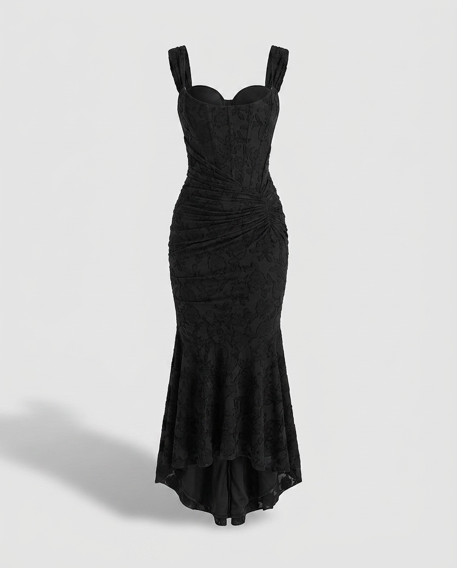 Evarra Corset Backless Dress - Black - Ghost
