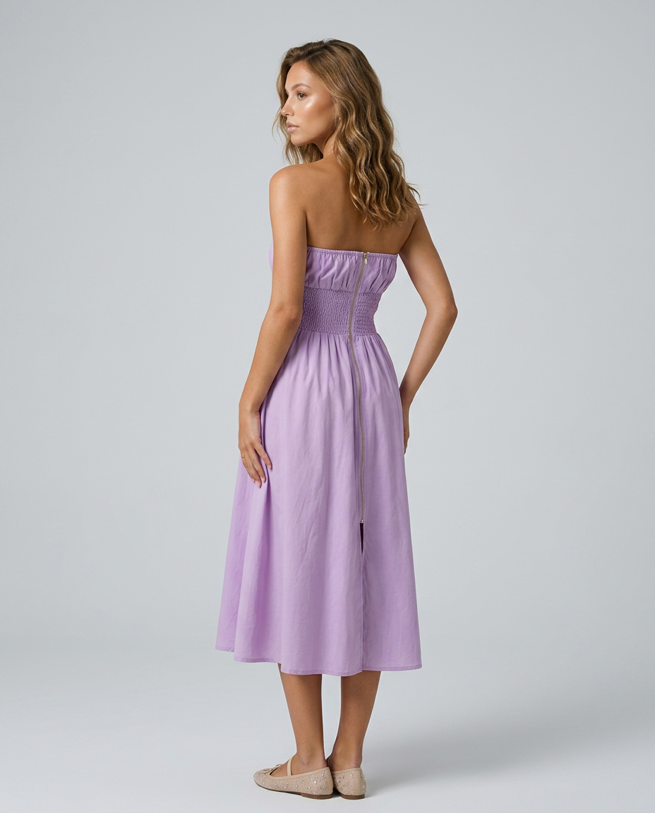 Zénora Dress - Violet - Rear-Side