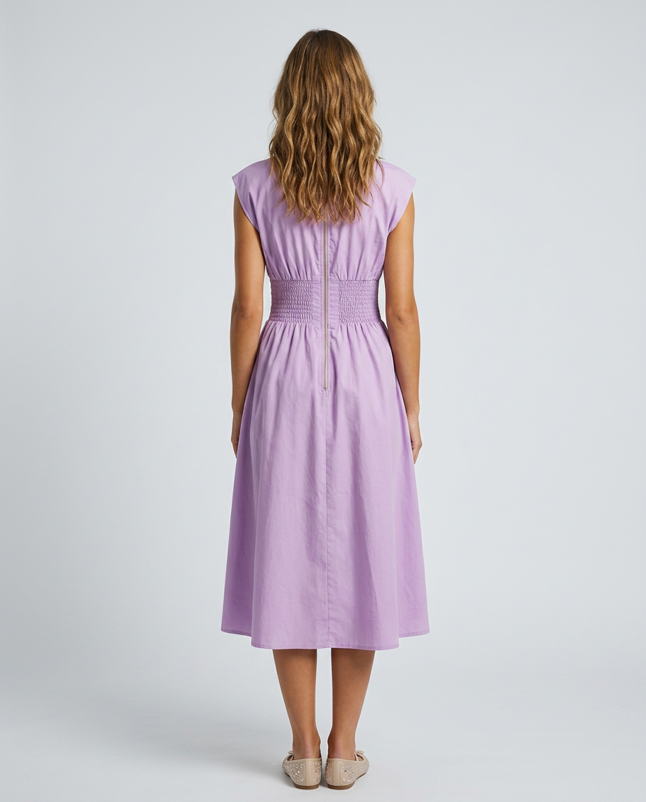 Zénora Dress - Violet - Rear