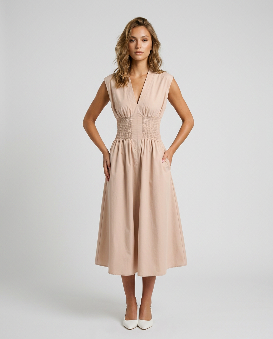 Zénora Dress - Apricot - Front