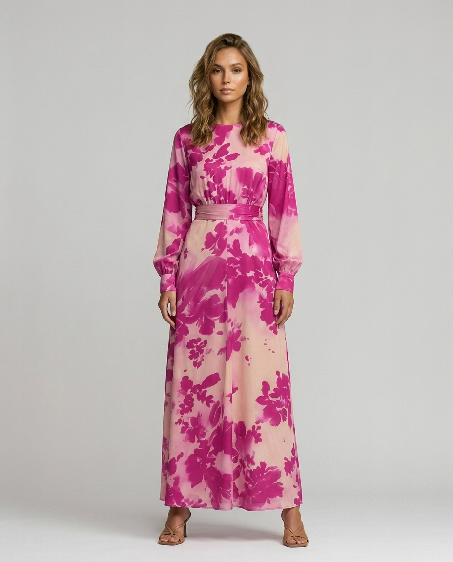 Avenelle Floral Dress - Blue - Front