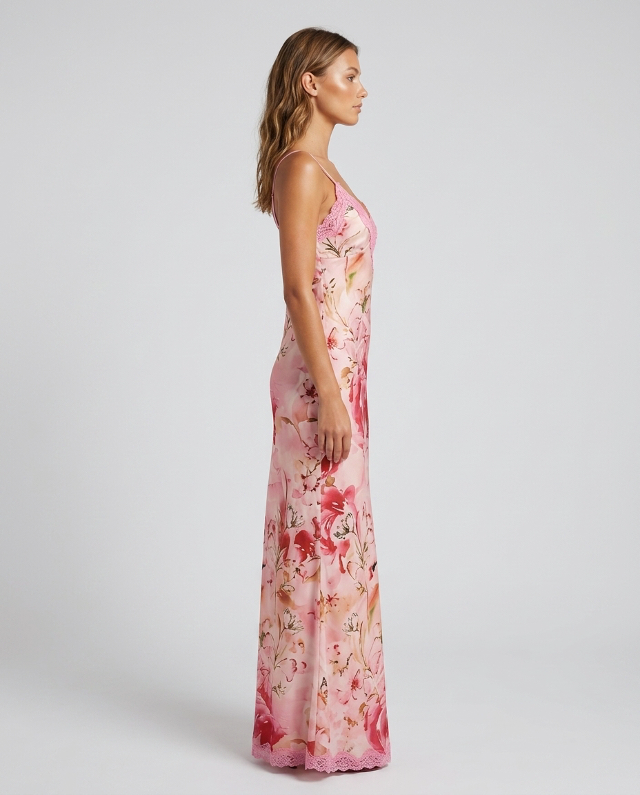 Floréline Lace Floral Dress — Side