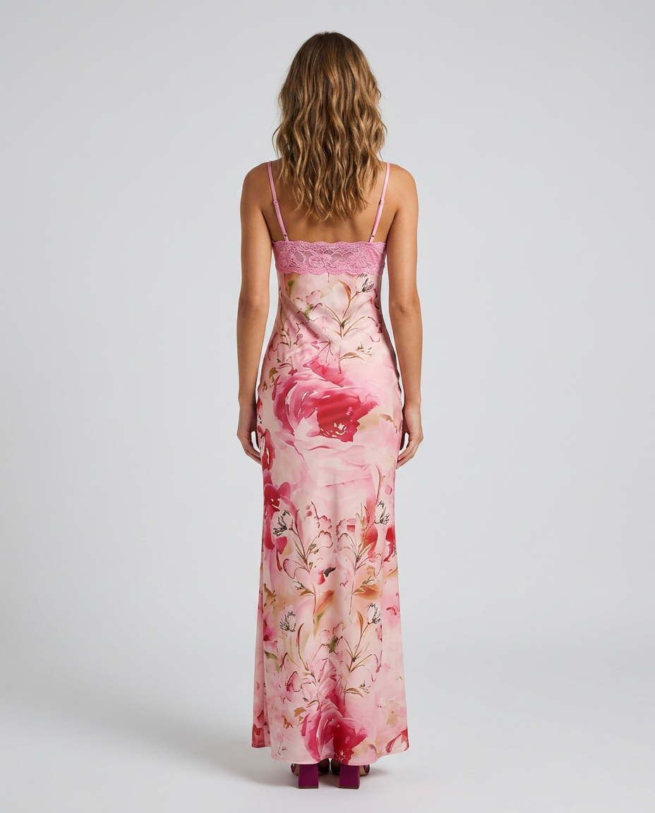 Floréline Lace Floral Dress — Rear