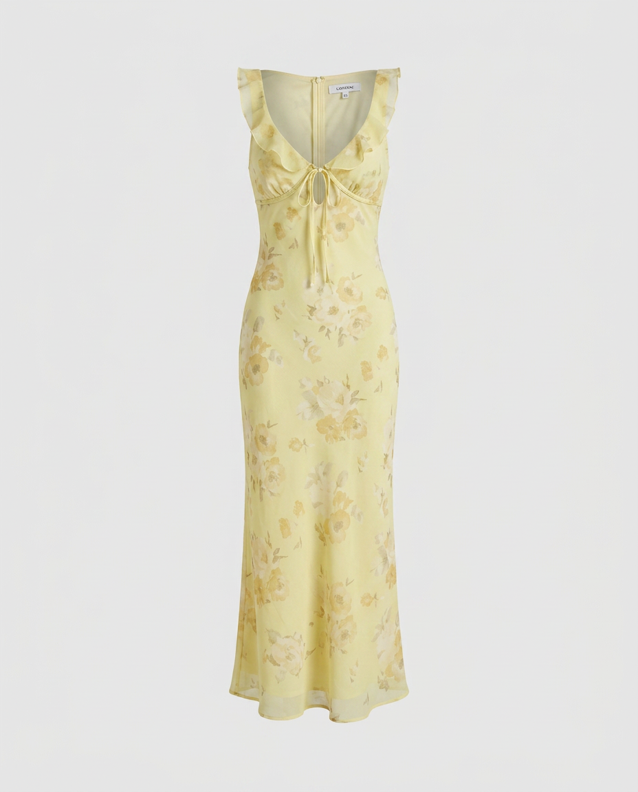 Liorenne Floral Dress in Yellow - Ghost