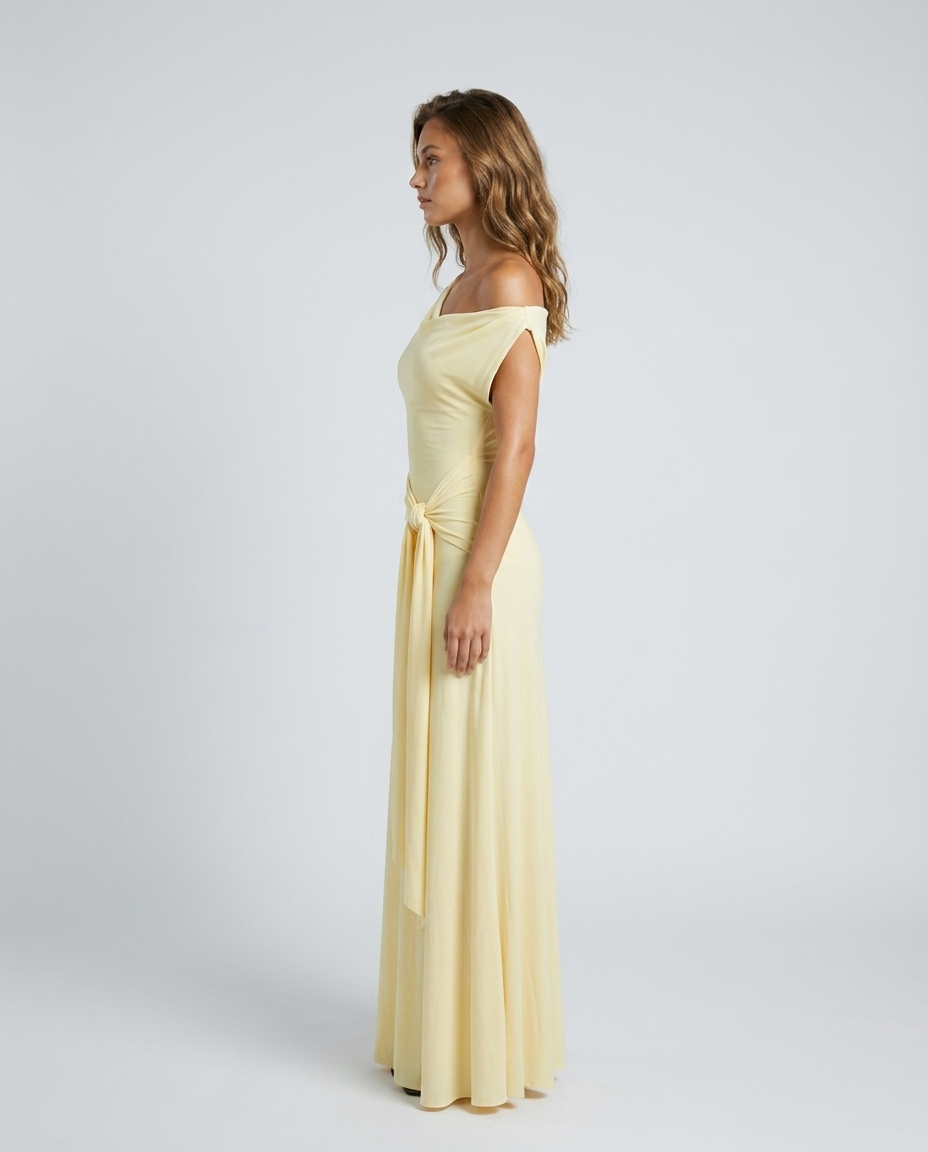 Vionara Cross Dress in Light Yellow - Side