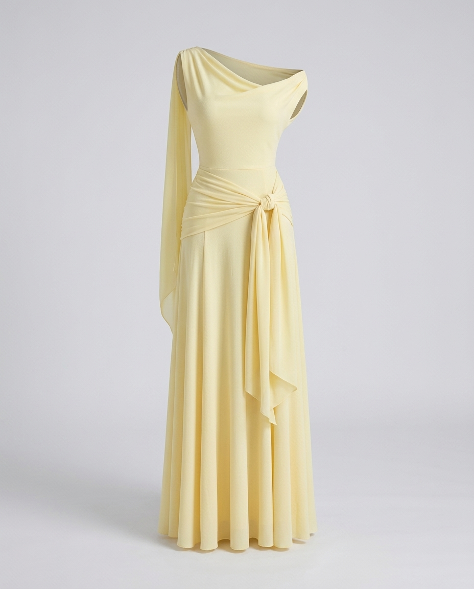 Vionara Cross Dress in Light Yellow - Ghost