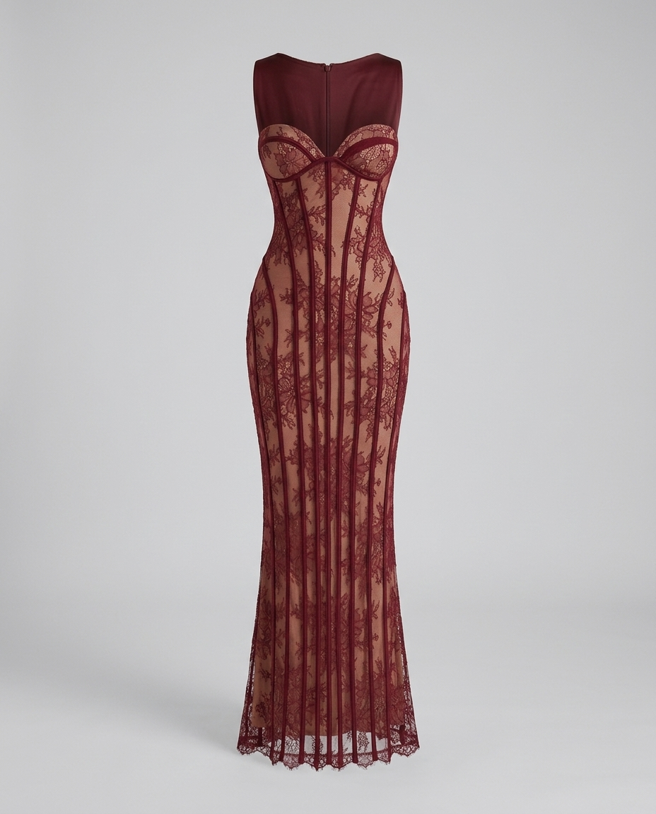 Allegra Fishtail Knit Dress - Red - Ghost