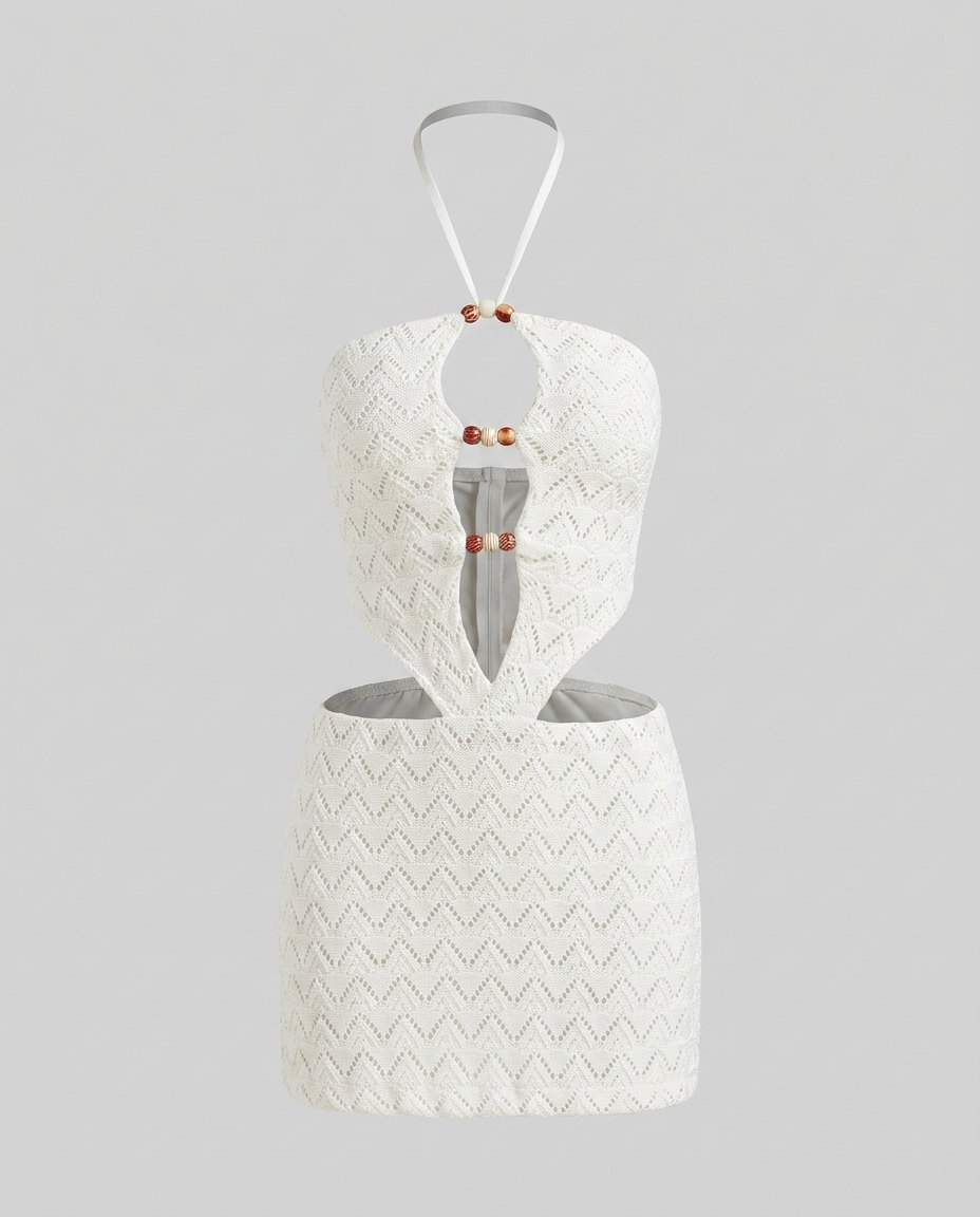 Pearline Mini Dress - White - Ghost
