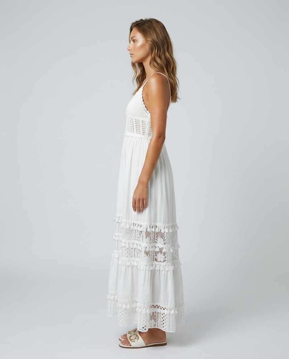 Elowen Dress - White Side