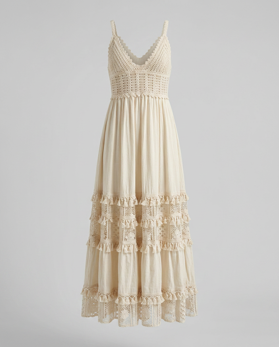 Elowen Dress - Beige Ghost
