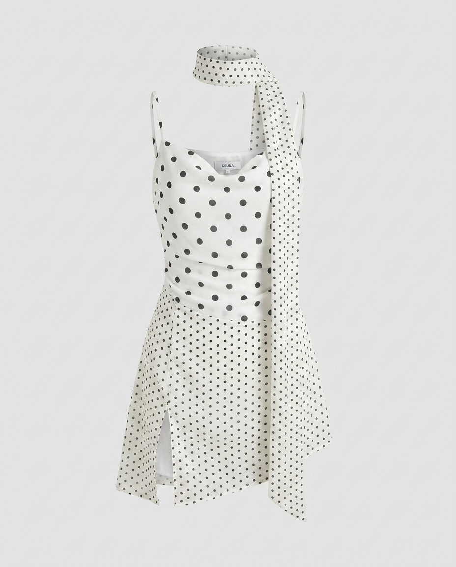 Celina Polka Dot Mini - White Ghost