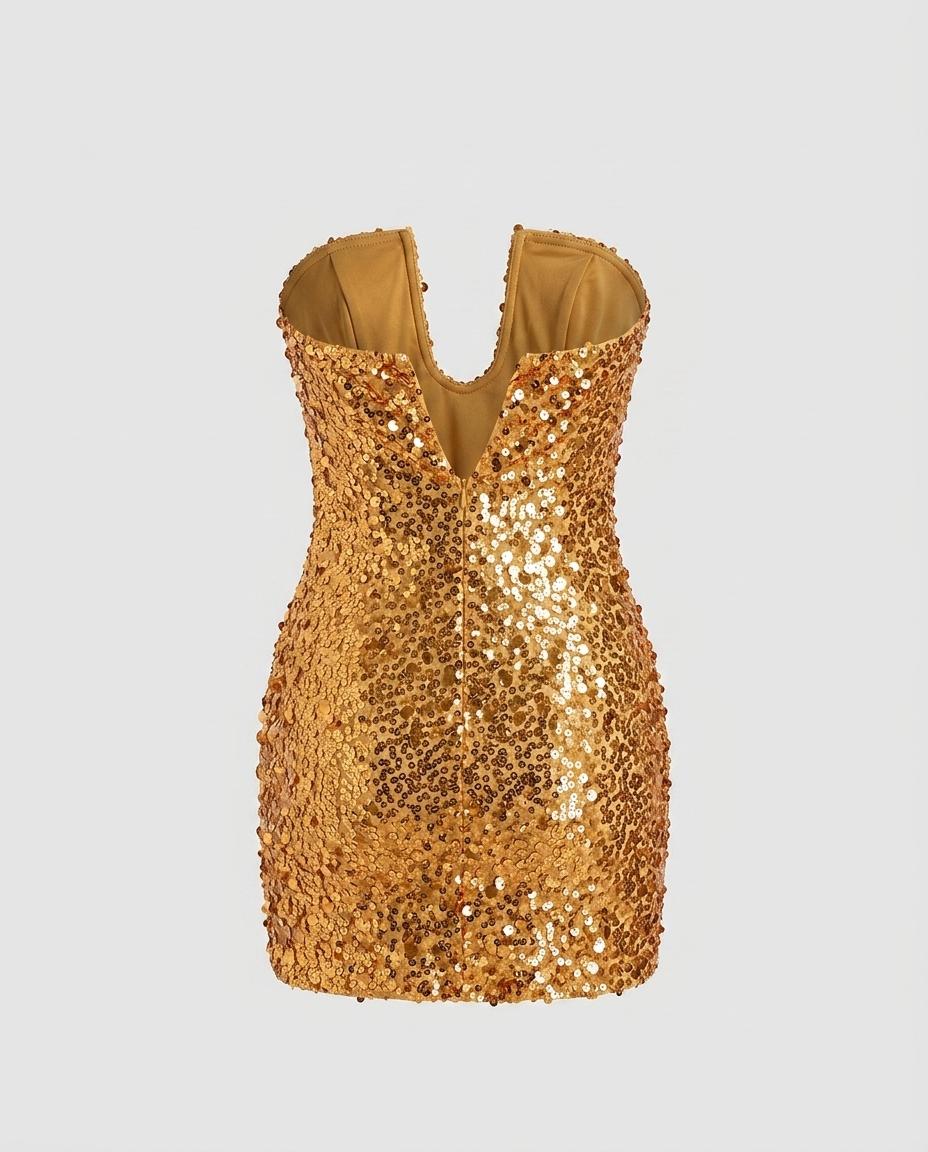 Solina Rhinestone Wrap Mini - Orange Ghost