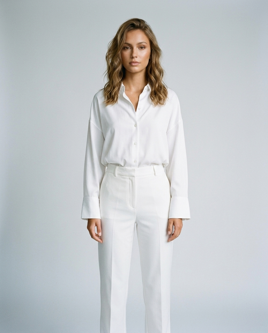 Marin Striped Lapel Shirt - White Front