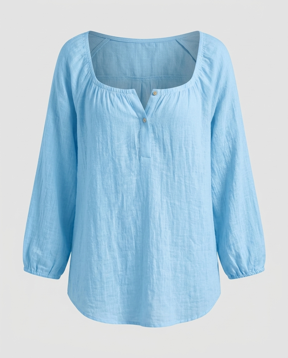 Marlow V Neck Pullover - Sky Blue Ghost