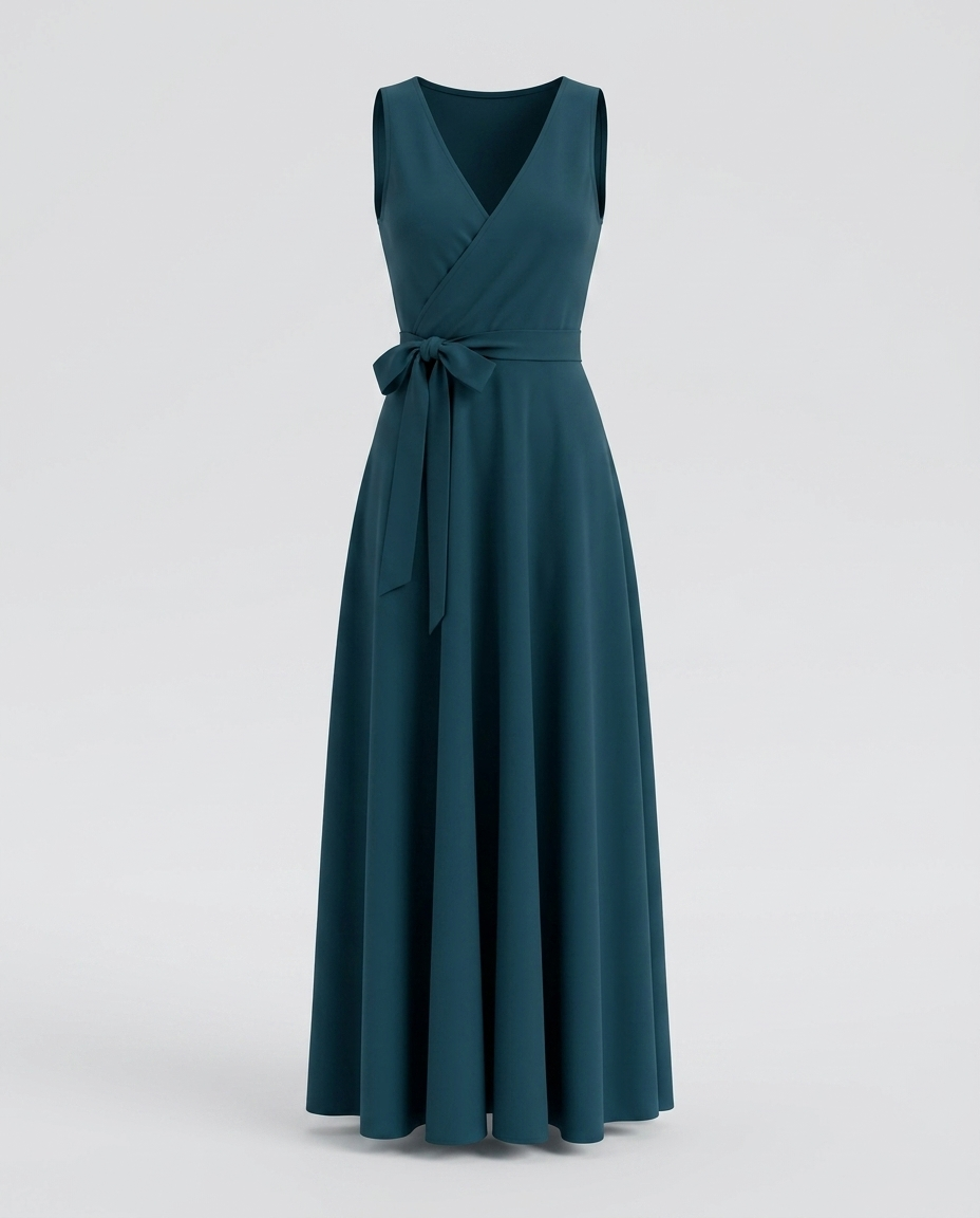 Beloria Belted A Line Dress - Dark green Ghost