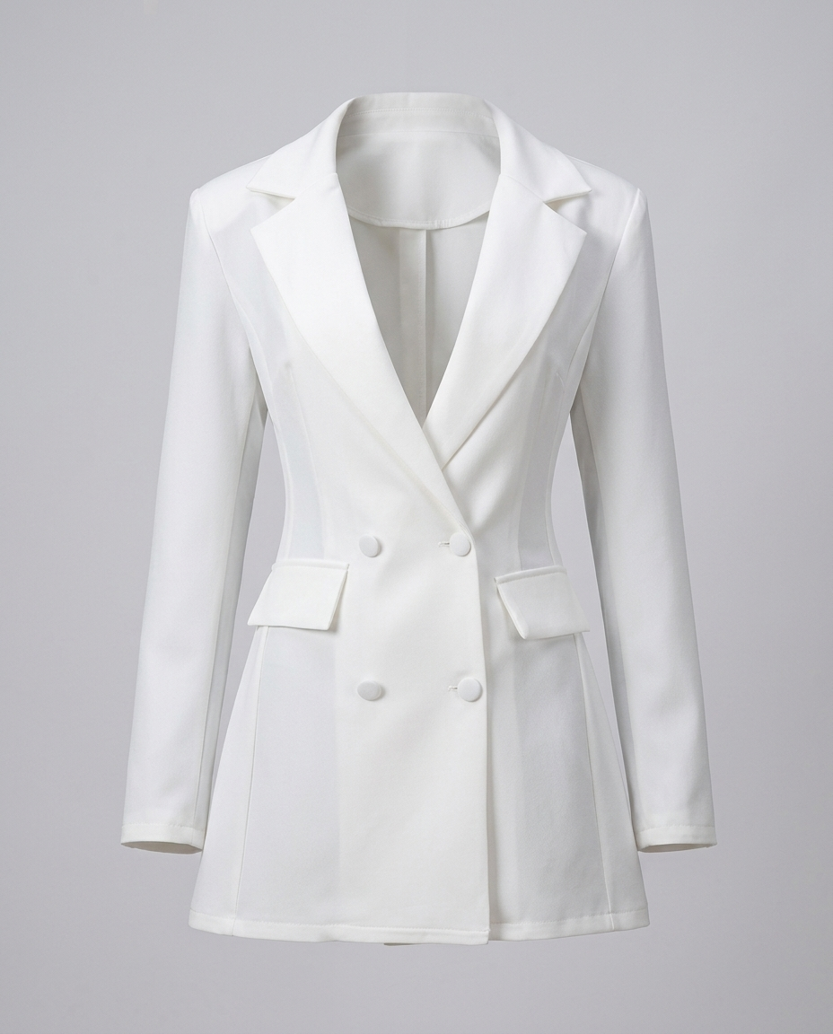 Liora Structured Blazer - White Ghost