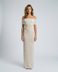Nerissa Knit Resort Cover Dress - White - Front