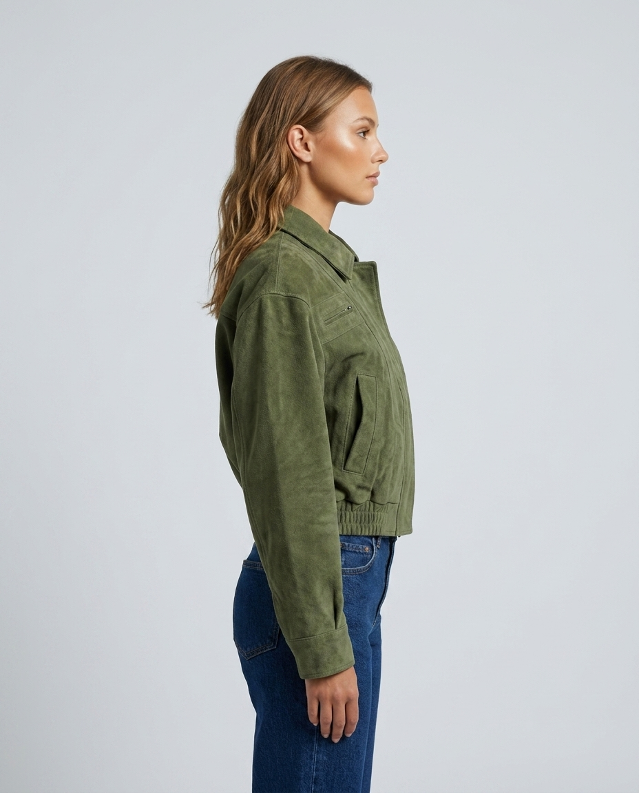 Orion Workwear Zip Jacket Green - Side
