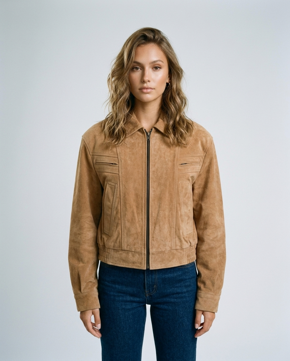 Orion Workwear Zip Jacket Khaki - Front