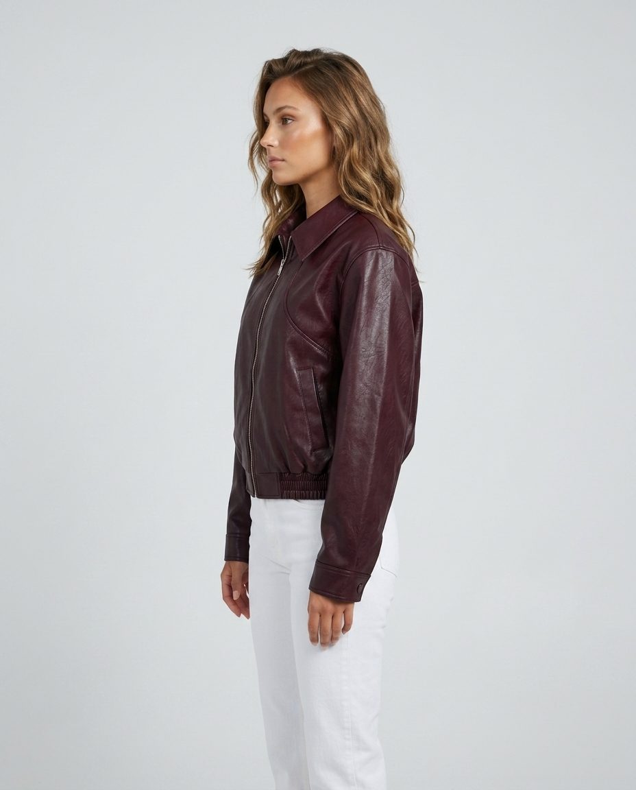 Varek Jacket Burgundy - Side
