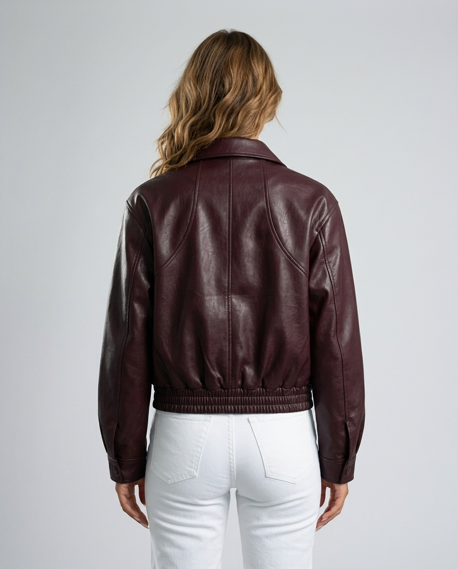 Varek Jacket Burgundy - Rear