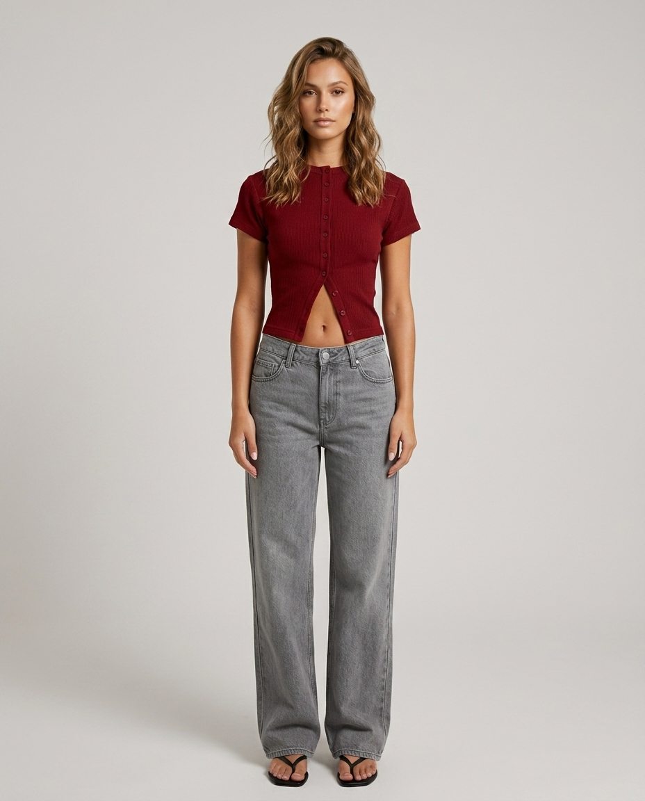 Lina Fitted Knit Cardigan Burgundy - Front